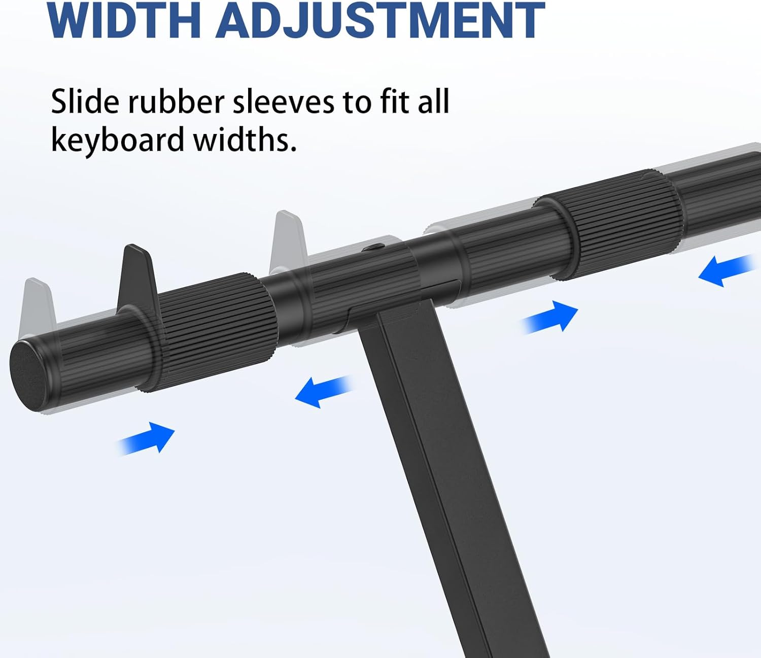 GLEAM Keyboard Stand - Digital Piano Stand, Single X Style, Black (Capacity: 100 lb)
