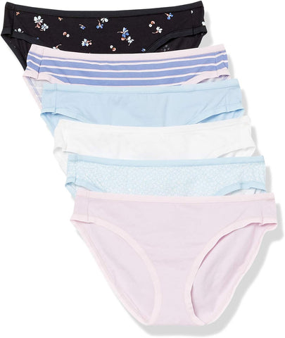 Amazon Essentials Women's Cotton Spandex Bikini Brief Underwear (Available in Plus Size)
