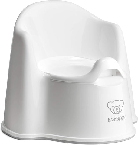 BabyBjörn Potty Chair, Deep Green/White | Potty Training Toilet, Easy-to-Clean, Removable Inner Potty, Non-Slip