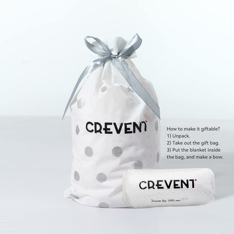 CREVENT Minky Baby Blanket for Boys, Soft Plush Receiving for Newborns - Giraffe 30x40 Inches