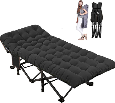LILYPELLE Oversized XXL Folding Camping Cot, 32" Heavy Duty Sleeping Cots