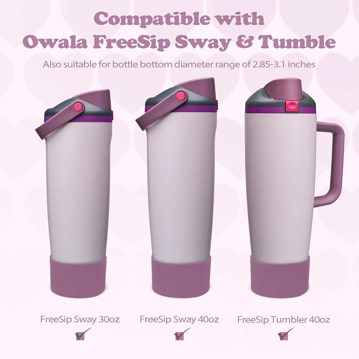 Silicone Boot for Owala 30oz & 40oz FreeSip Sway Bottles & Tumblers - Non-Slip, Scratch-Resistant, Stability Enhancer, Available in 12 Colors (Dreamy Field)