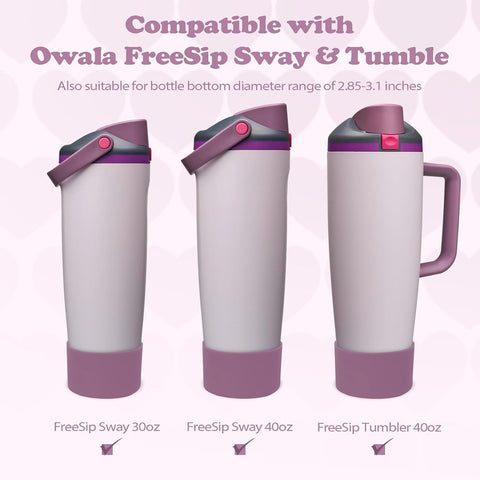 Silicone Boot for Owala 30oz & 40oz FreeSip Sway Bottles & Tumblers - Non-Slip, Scratch-Resistant, Stability Enhancer, Available in 12 Colors (Dreamy Field)