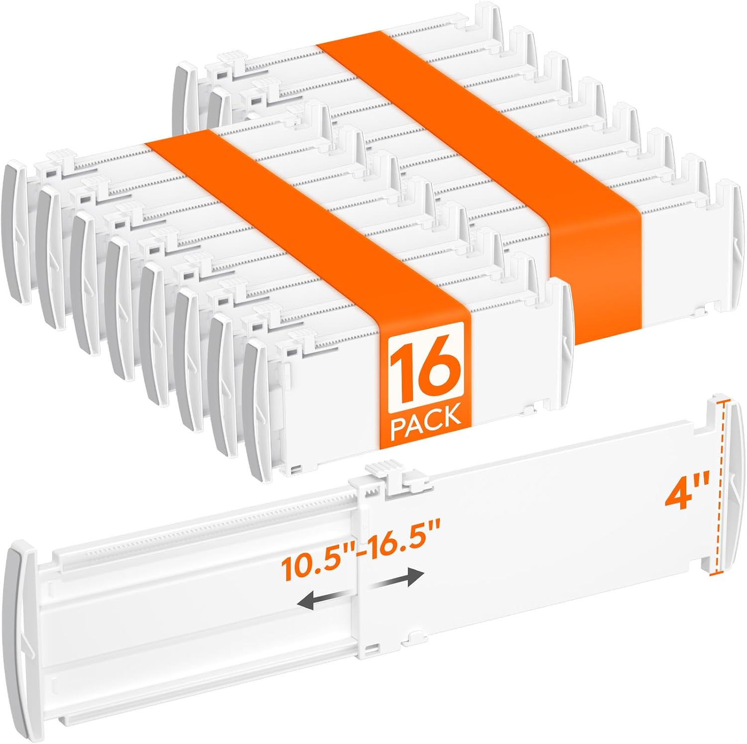 Lifewit 16 Pack 4" High Drawer Divider, Adjustable Drawer Organizer Clothes