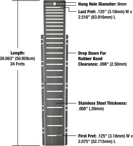 MusicNomad Fret Shield™ Fretboard Protector for 25.5" Guitars (MN800)