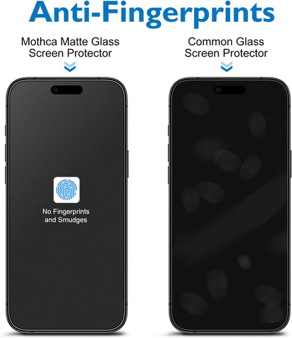 Mothca 2 Pack Matte Glass Screen Protector for iPhone Air / 17 Air [6.5 inch] + 2 Pack Camera Lens Protector, Anti-Glare & Anti-Fingerprint Case Friendly Tempered Glass, Bubble Free, Smooth as Silk