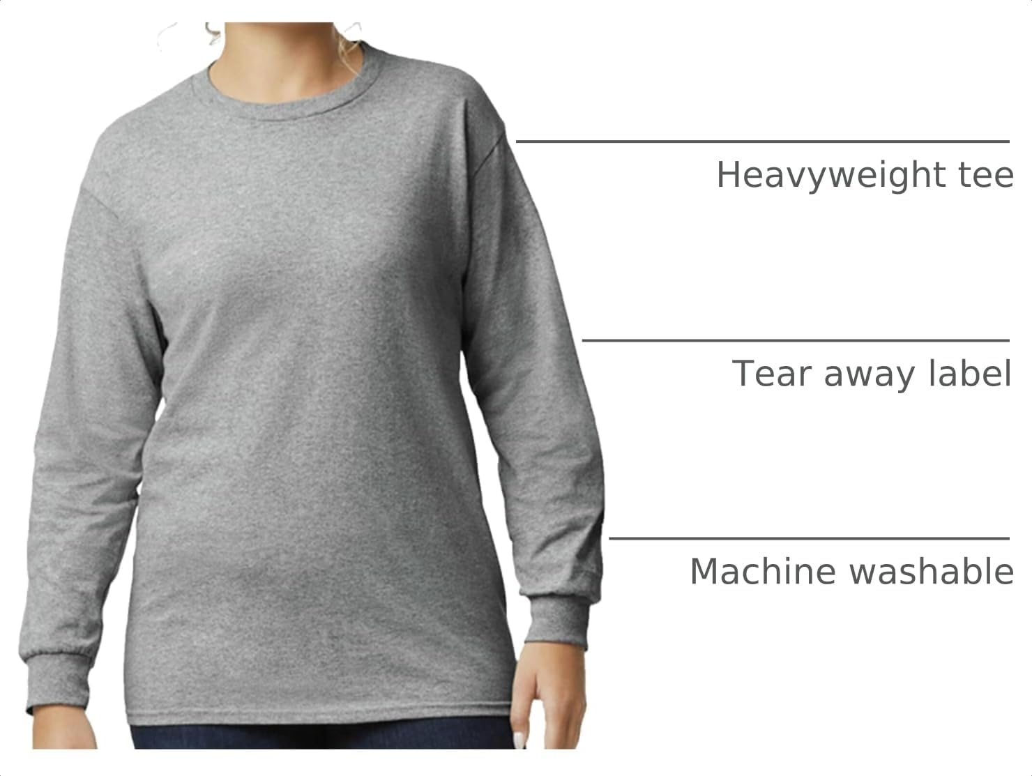 Gildan Adult Ultra Cotton Long Sleeve T-Shirt, Style G2400, Multipack