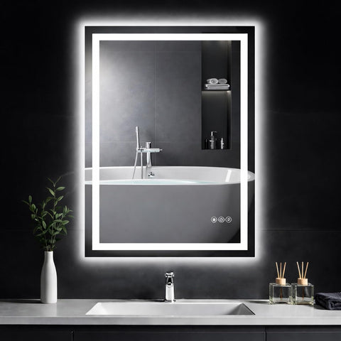 28"x 36" LED Bathroom Mirror with Lights, Backlit & Front Lit Vanity Mirror