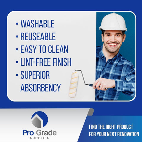 Pro Grade Paint Roller Kit, Paint Brushes, 4" & 9" Roller Covers for Walls