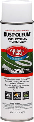 Rust-Oleum Athletic Field Striping Marking Paint, Water-Based, White, 12pk