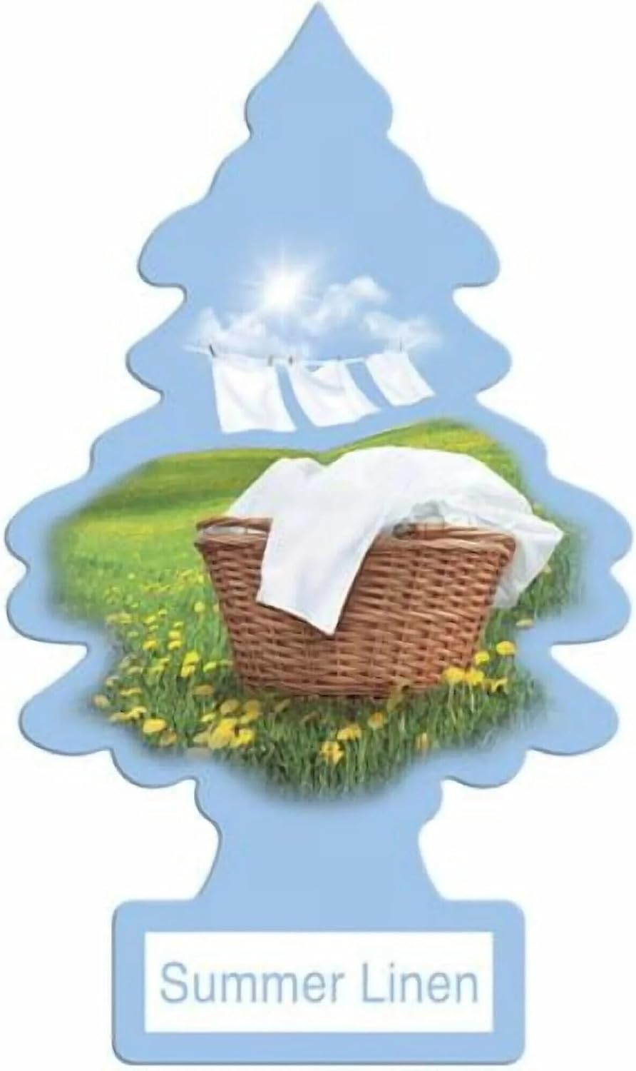 LITTLE TREES Car Air Freshener | Hanging Paper Tree for Home or Car | Summer Linen | 6 Pack