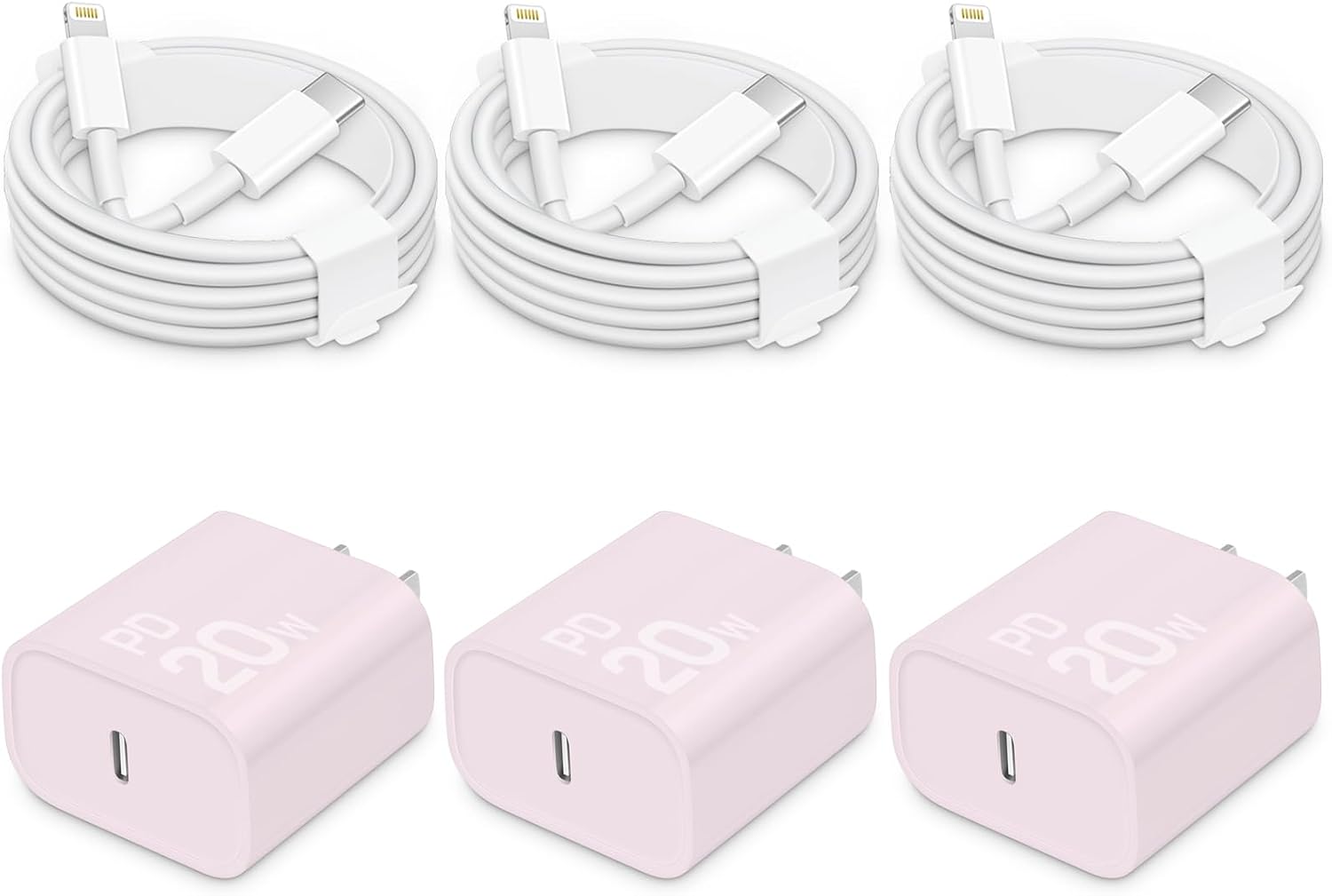 CXX 20W Fast Charger for iPhone 14/13/12 [3-Pack, MFi Certified]