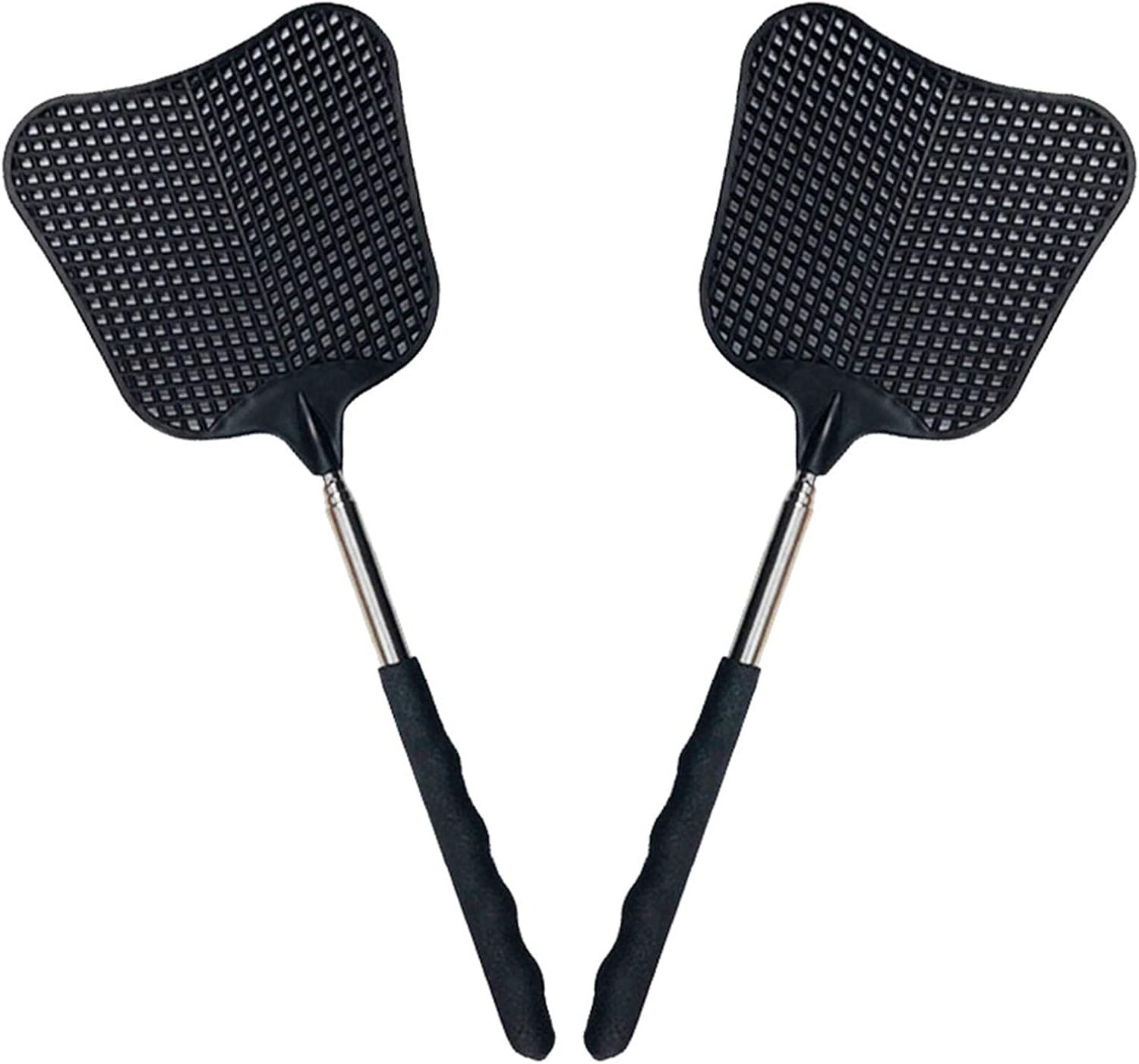 2Pack Telescopic Fly Swatters, Plastic Fly Swatter, Extendable Flyswatter