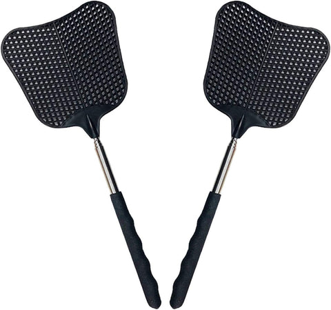 2Pack Telescopic Fly Swatters, Plastic Fly Swatter, Extendable Flyswatter