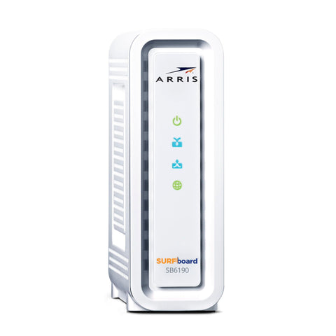 ARRIS SURFboard - SB6190 - Renewed - DOCSIS 3.0 32 x 8 Gigabit Cable Modem, Comcast Xfinity, Cox, Spectrum, 1 Gbps Port, 800 Mbps Max Speeds, Easy Set-up with SURFboard Central App - (Renewed)