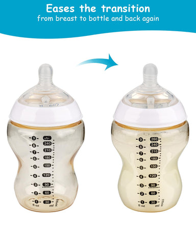 Silicone Nipple (S) for Tommee Tippee Natural Start Anti-Colic Baby Bottles, Slow Flow, 0m+, 4 Count