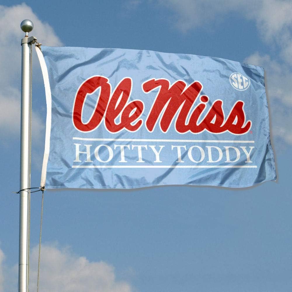 Ole Miss Powder Blue Hotty Toddy Flag