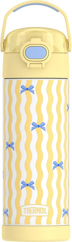 THERMOS FUNTAINER Water Bottle with Spout, 16oz, Wavy Bows