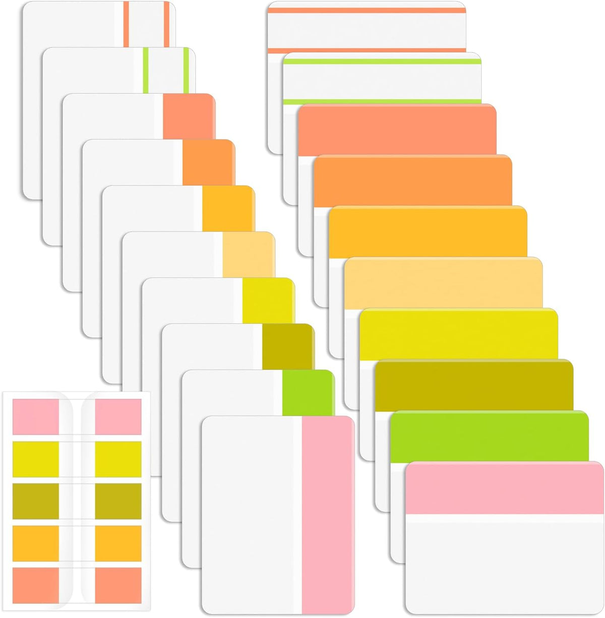 Mr. Pen- Sticky Index Tabs, 500 Pcs, 21 Sets, Colorful