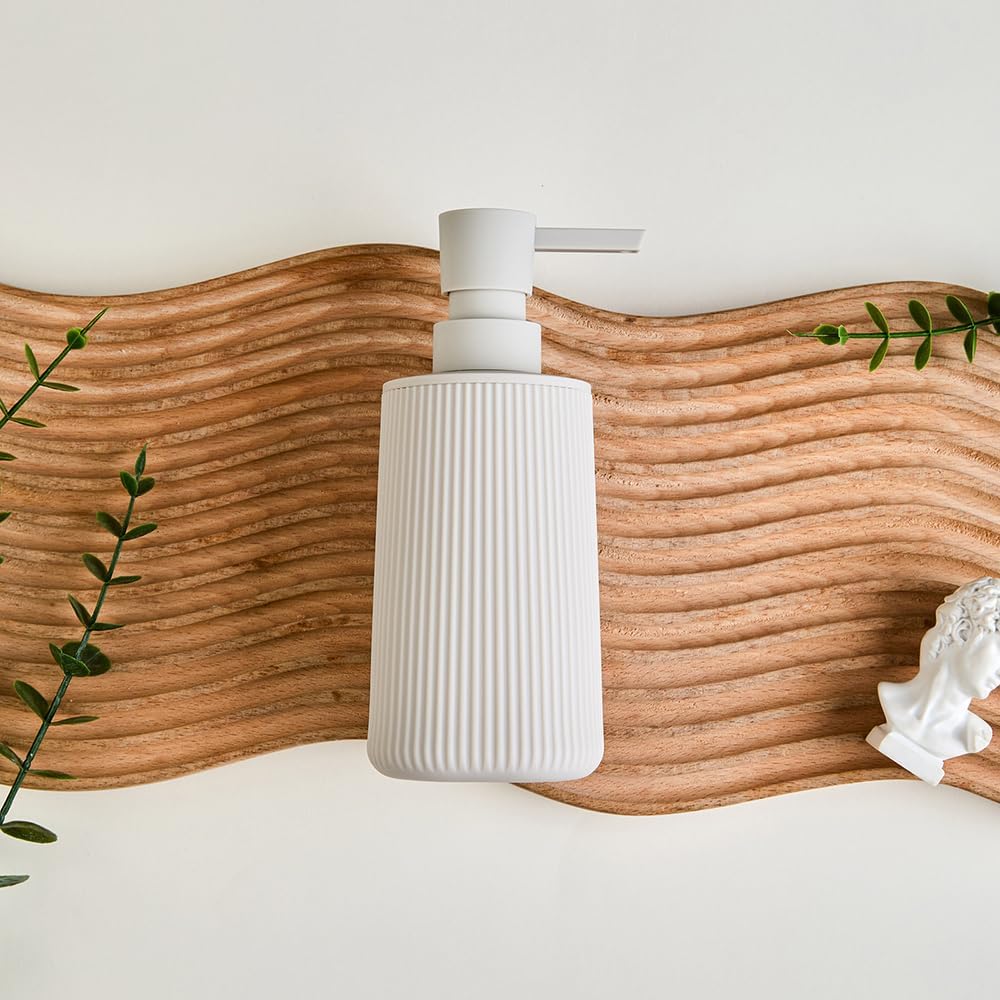 YAUKPH Small Soap Dispenser for Bathroom and Kitchen Matte Beige