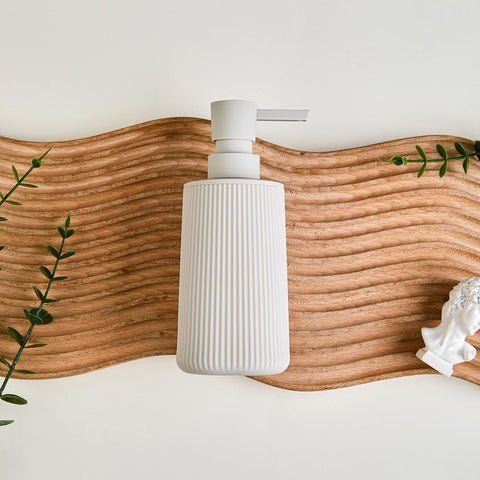 YAUKPH Small Soap Dispenser for Bathroom and Kitchen Matte Beige