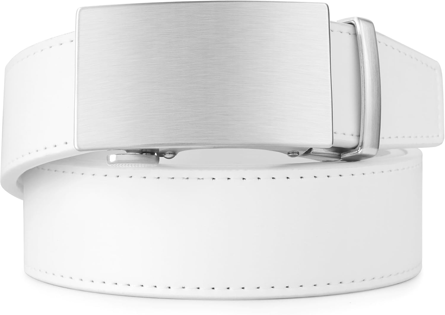 Men's Leather Belt with Ratchet Buckle