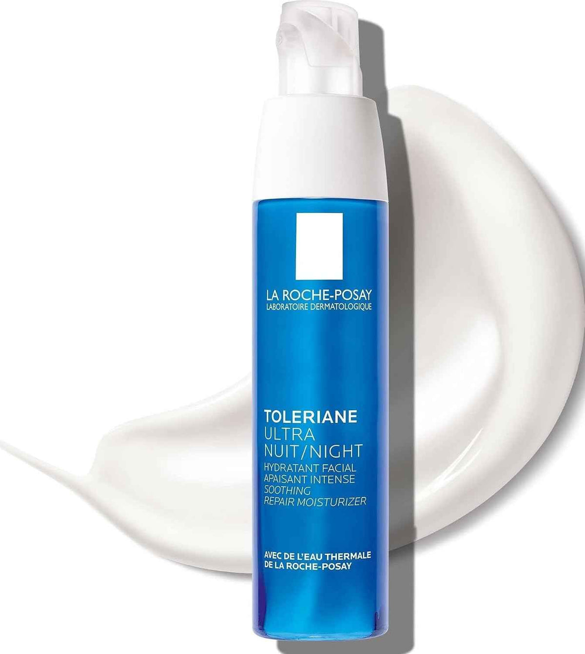 La Roche-Posay Toleriane Dermallergo Night Cream with Vitamin E 1.35oz | Intense soothing night moisturizer for sensitive skin, allergy tested. Formerly Toleriane Ultra Night.