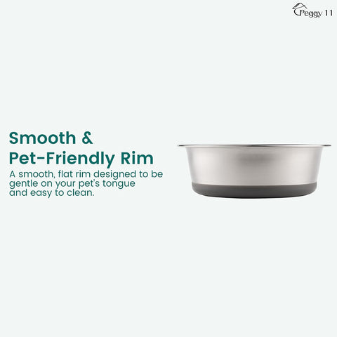 PEGGY11 Nonslip Stainless Steel Dog Cat Bowls, 2 US Cup Each, 2 Pack