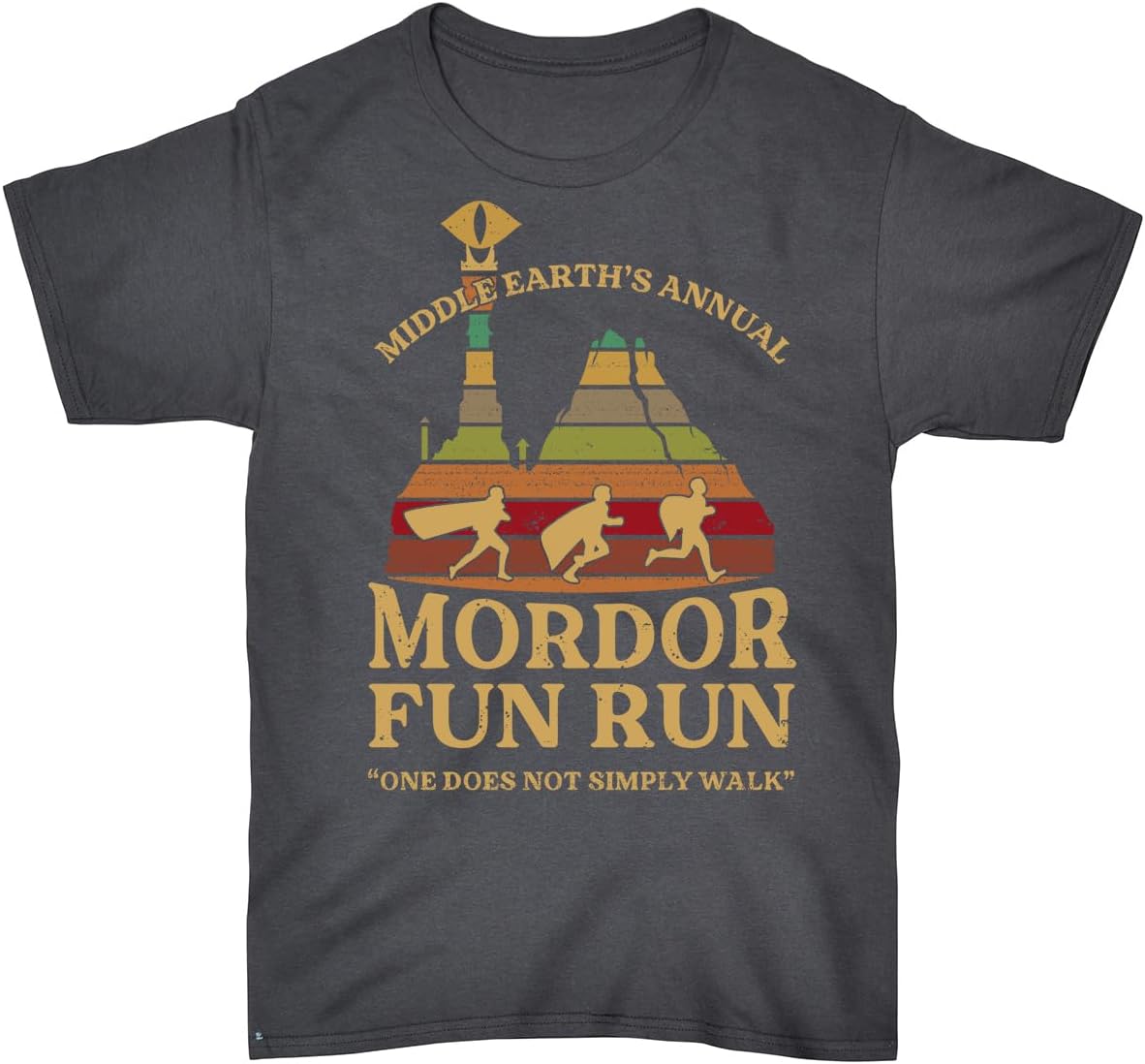 Middle Earth's Annual Mordor Fun Run one Does not Simply Walk T-Shirt for Men