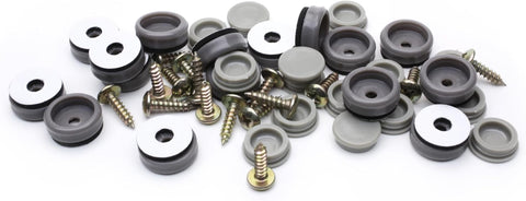 GorillaGlides Plastic Furniture Sliders/Screw On Floor Protectors for Carpet and Hard Surfaces, Round (0.75 Inch)