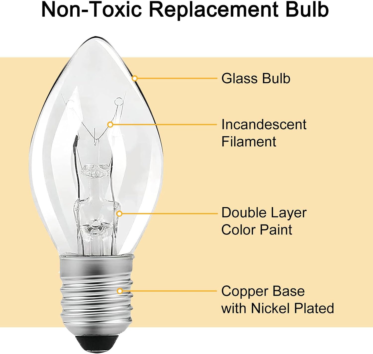 Original Flea Trap Light Bulbs Replacement, 7W, 10 Pack