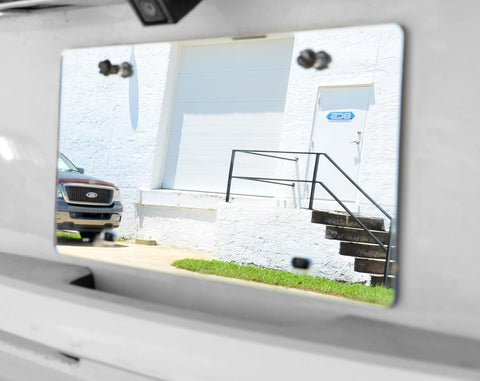 6 Pack Blank License Plate Laser Cut Acrylic 12" x 6" Mirror DIY Craft Project Reflective Materials for Cars Trucks and SUVs On The Go Advertising or Personalization Plate by Marketing Holders