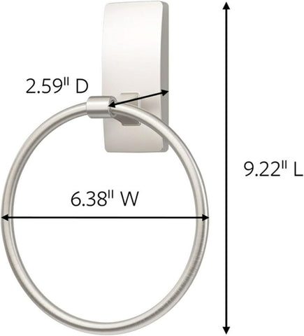 Command Towel Ring, Satin Nickel, 1 Holder, 2 Strips