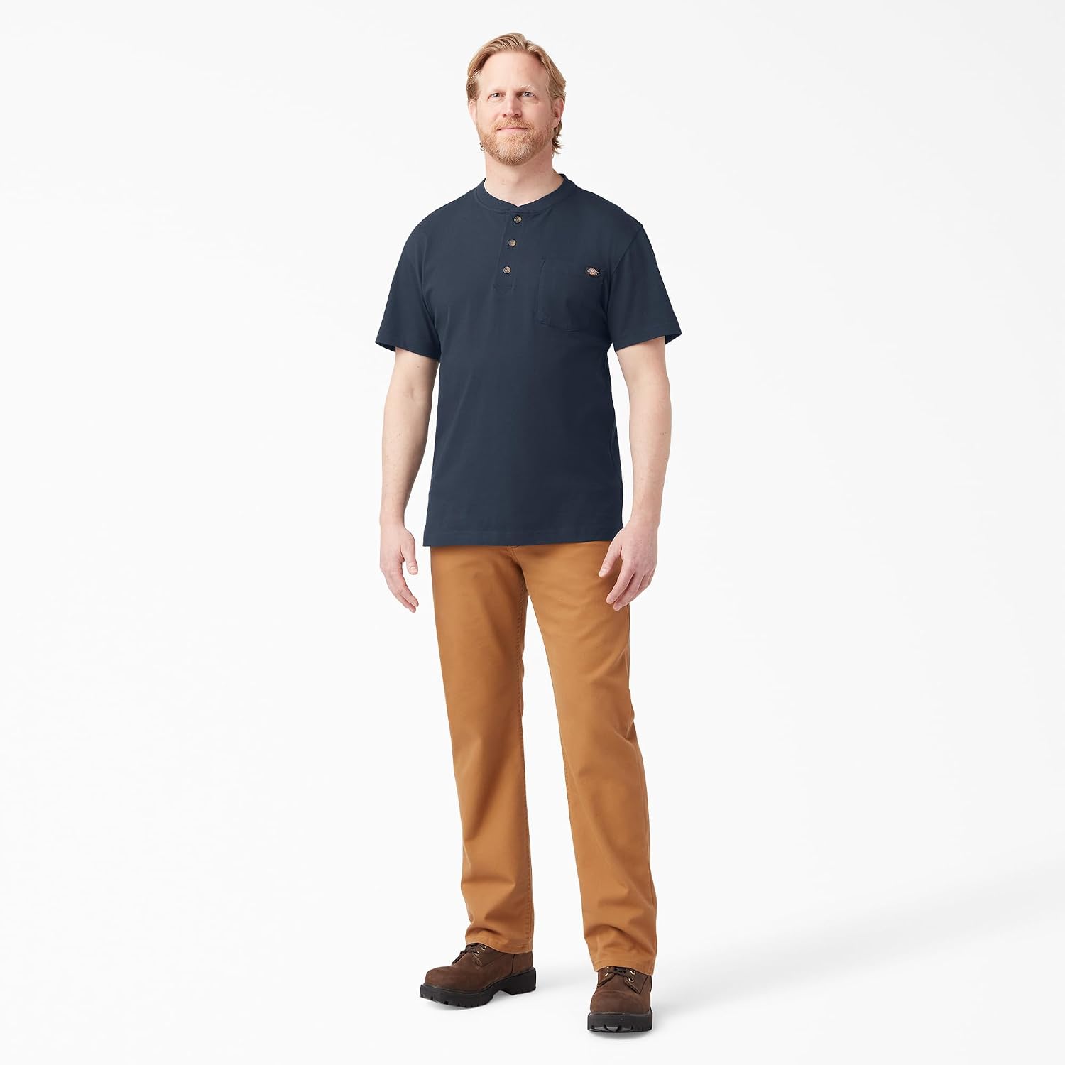 Dickies Men's Heavyweight Henley
