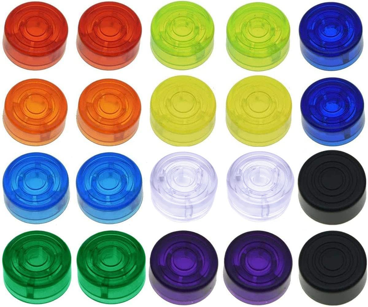 Jiayouy Guitar Effect Pedal Footswitch Toppers Foot Nail Cap Protection Cap for Guitar Effect Pedal Protection Cap 20PCS/Set (Black)