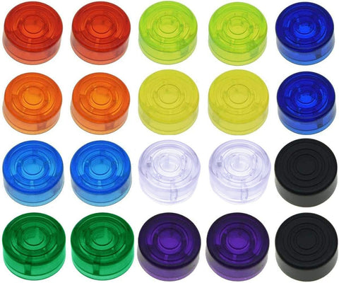 Jiayouy Guitar Effect Pedal Footswitch Toppers Foot Nail Cap Protection Cap for Guitar Effect Pedal Protection Cap 20PCS/Set (Black)