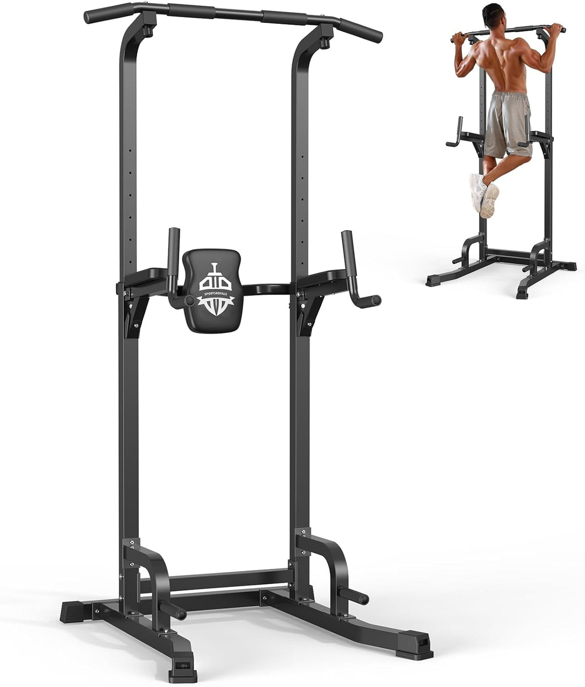 SPORTSROYALS Free Standing Pull Up Bar, Power Tower for Home Gym Training