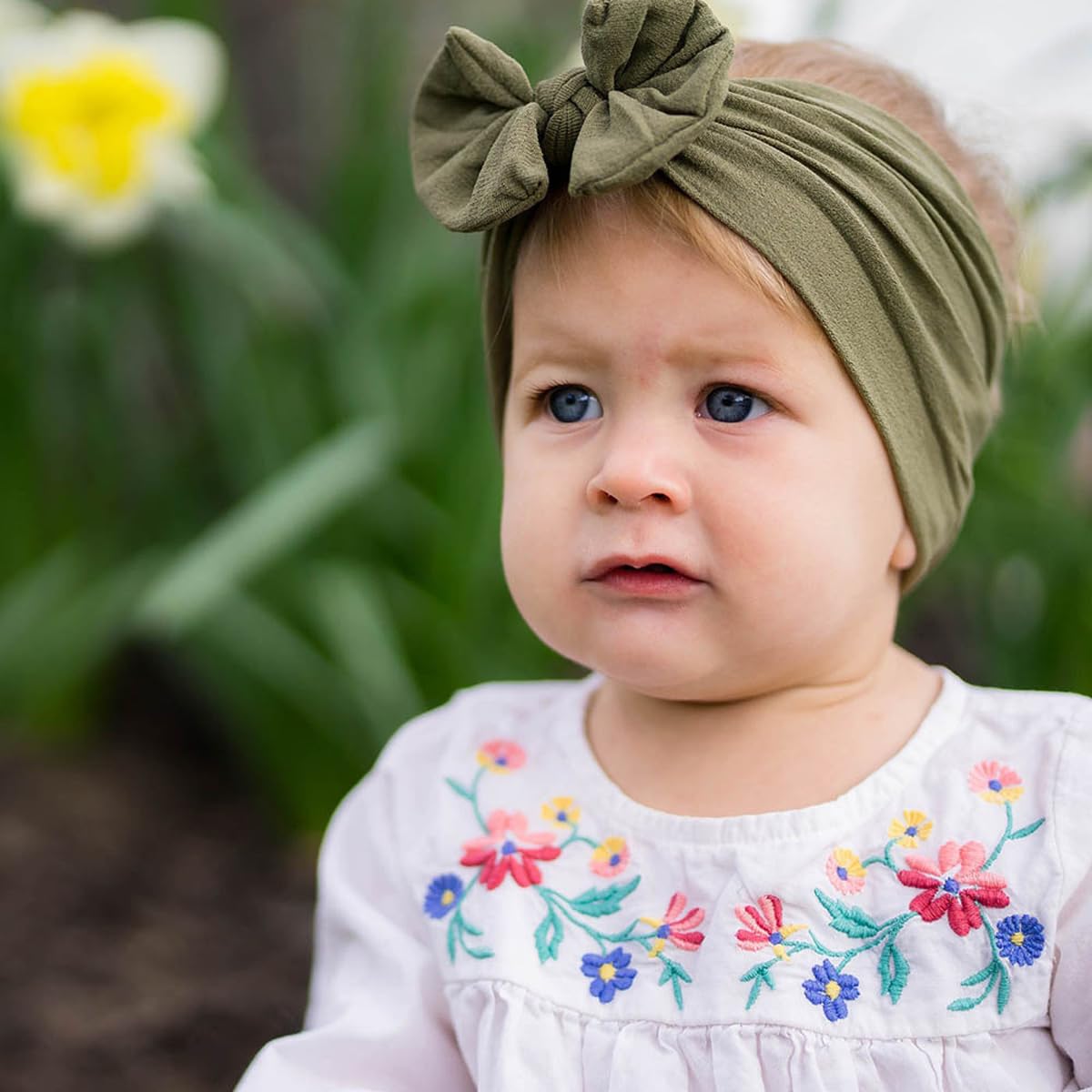 ALinmo 25PCS Baby Nylon Headbands Soft Baby Girl Headbands with Hair Bows