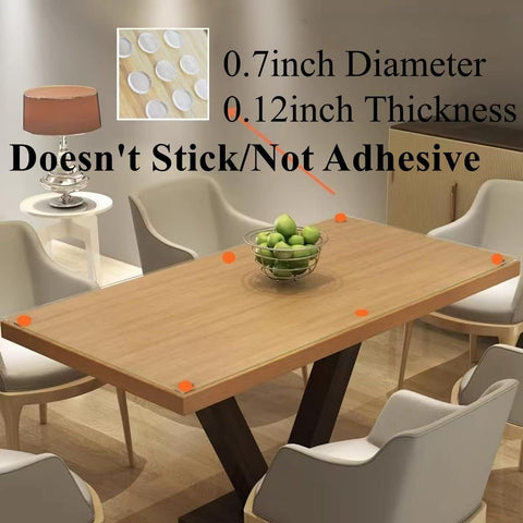 Extremely Soft Clear Glass Table Top Anti Slip Bumper Pads Non-Adhesive Rubber Spacers Dots,3mm Thickness. 20Count