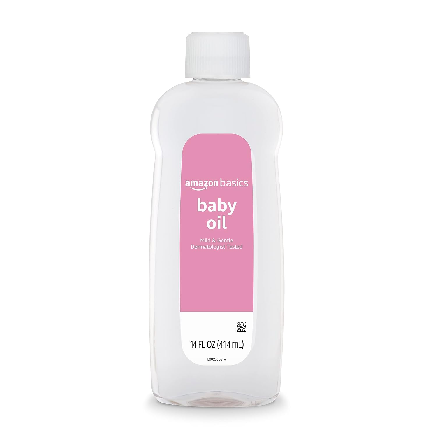 Amazon Basics Baby Oil, Mild & Gentle, Dermatologist Tested, Prevents Moisture Loss, Dry Skin Relief, 14 fl oz, 4-Pack (Previously Solimo)