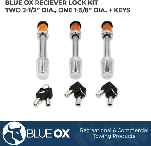 Blue Ox BX88101 two 1/2 locks and one 5/8 Lock Kit , Orange