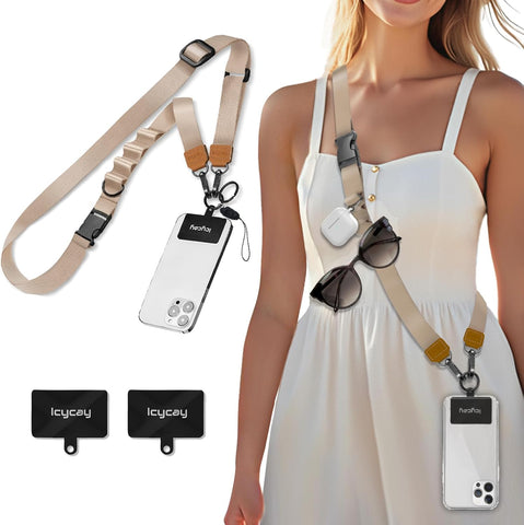 Icycay Phone Lanyard Crossbody Strap Neck Adjustable Teacher Women Gold