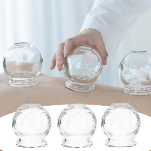 Mipcase 7 Pcs Glass Cupping Set, Chinese Acupoint Glass Fire Cupping Kit for Massage Therapy, for Myofascial Massage, Muscle