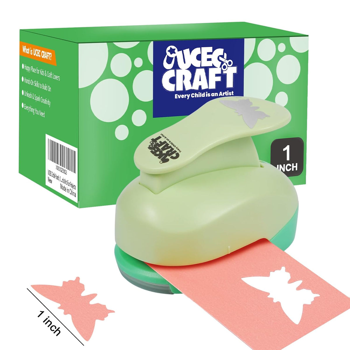 UCEC Butterfly Hole Punch, 1" Craft Punch for Paper Crafting Scrapbooking