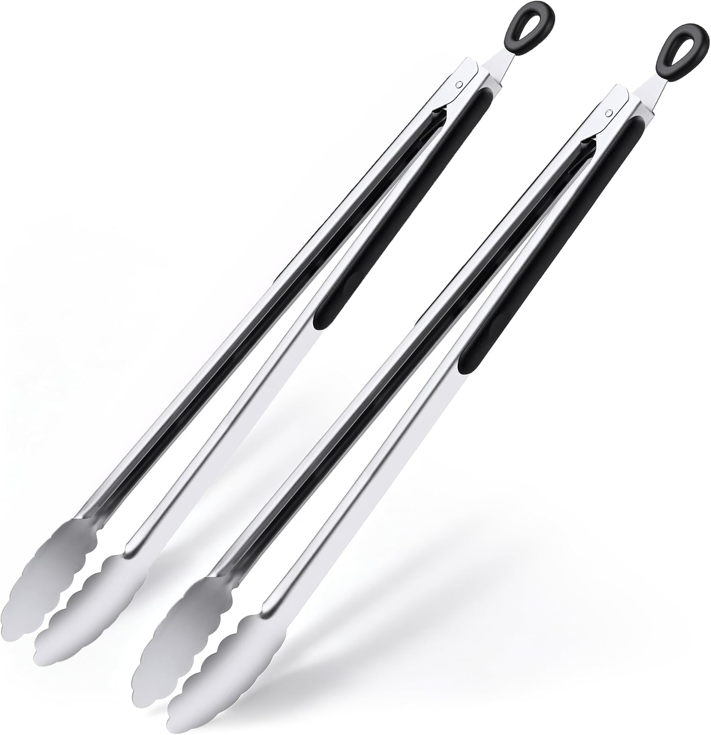 Grill Tongs, 17 Inch Extra Long Stainless Steel BBQ Tongs (17", 2PCS)