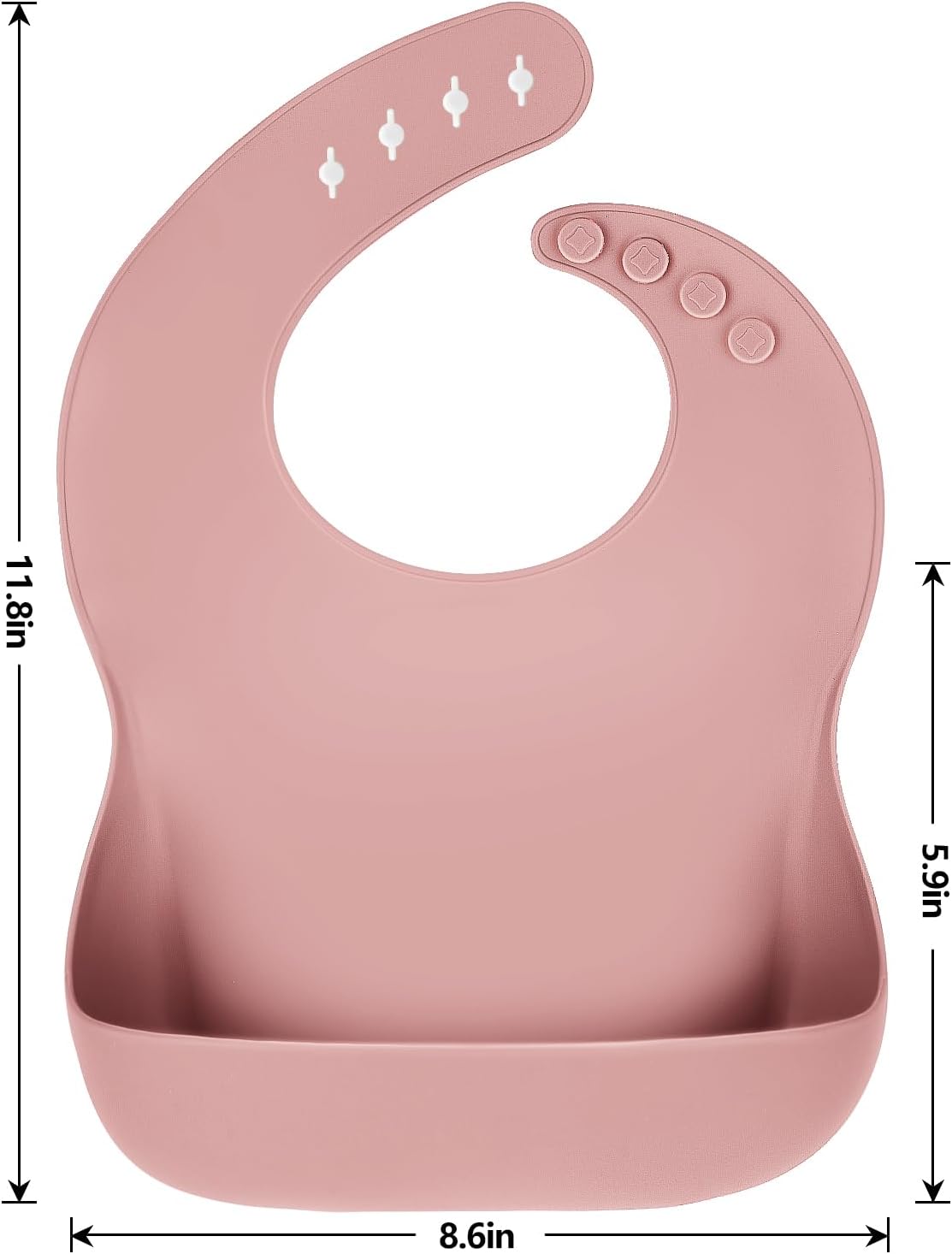 Eascrozn Silicone Bibs for Babies Toddler Set of 3, BPA Free