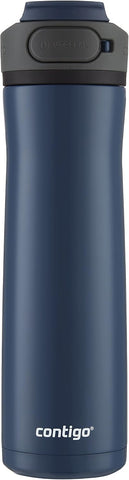 Contigo Cortland Chill 2.0 Blueberry Stainless Steel Water Bottle Vacuum-Insulated Spill-Proof Lid 24oz Ideal for Hot or Cold Drinks Interchangeable Lid Perfect for Kids & Adults