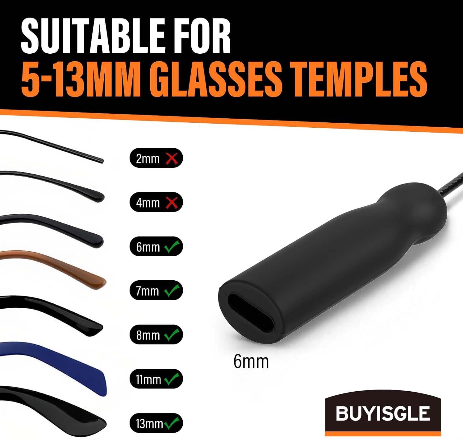 Buyisgle Nylon Rope Glasses strap, No Tail Sunglasses Straps for Men Women
