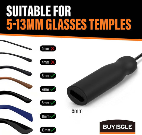 Buyisgle Nylon Rope Glasses strap, No Tail Sunglasses Straps for Men Women