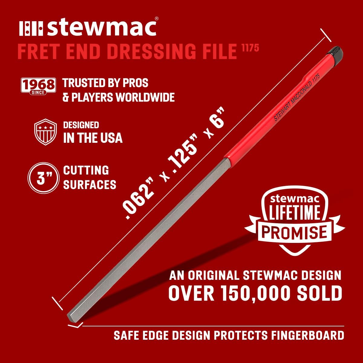 StewMac Fret End Dressing File for Sharp Guitar Frets